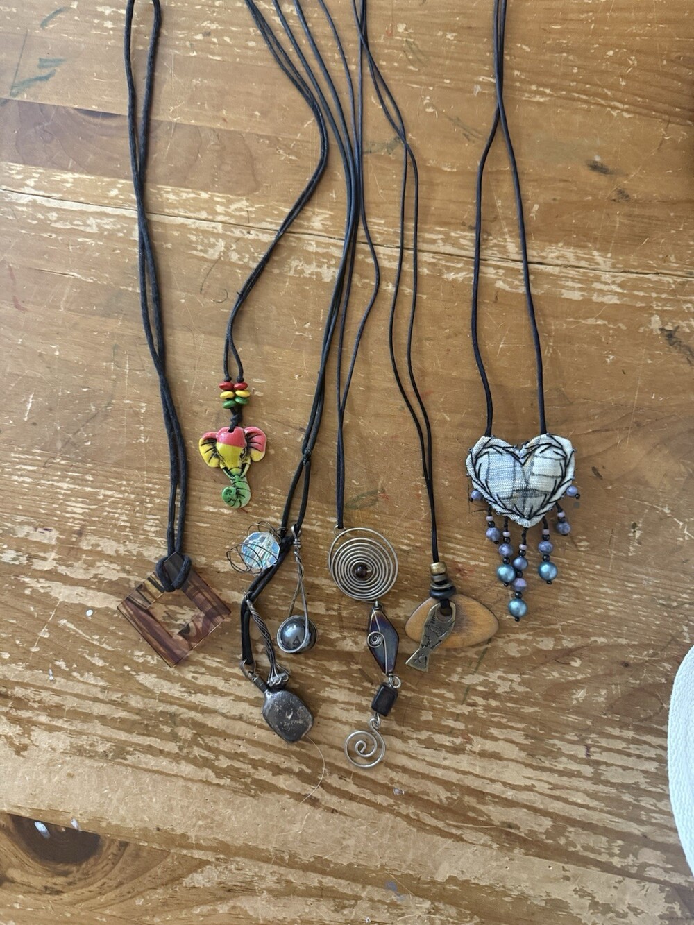 Bundle Of 6 Necklaces, Black Strand, Artist, Modern